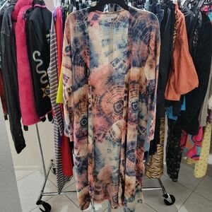 LuLaRoe Colorful Tie Dye Long Cardigan